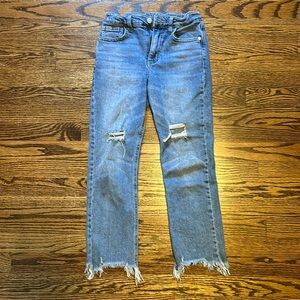 Super destroyed frayed jeans